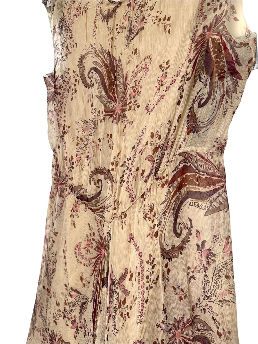 Vintage Fairycore Silk Sheer Maxi Dress High Low Goblincore Earthy Y2K Hobbit - Picture 15 of 15